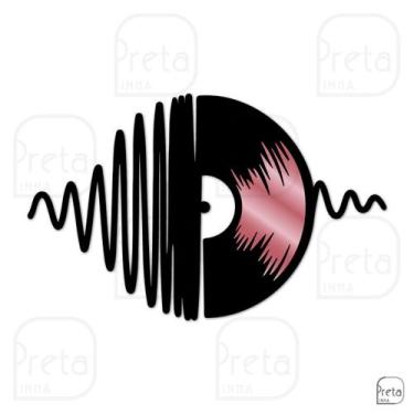 Imagem de Escultura de Parede Decorativo Musica Disco de Vinil 50x31cm - Linha P