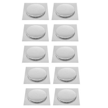 Imagem de Ralo Inteligente Pop Up Click 15x15 Banheiro Aço Inox 10 Un. - Ab.Midi