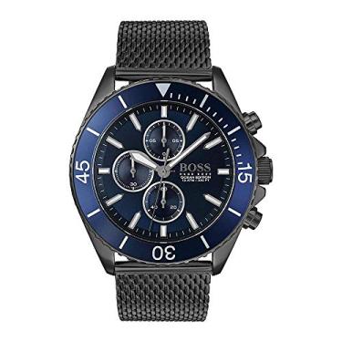 Imagem de Hugo Boss Relógio masculino cronógrafo de quartzo com pulseira de aço inoxidável 1513702