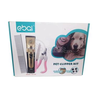 Imagem de Máquina De Tosa Para Cães Ebai Dourada Com Pente Lixa E Cortador De Unhas