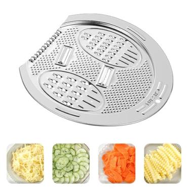 Imagem de DOPMEP Ralador Plano de Aço Inoxidável para Ralar Fino, Médio e Grosso e Fatiar, Ralador de Queijo Vegetal com Recipiente, Use com Tigela de Peneira de Arroz 'S, Lavável Na Máquina de Lavar Louça