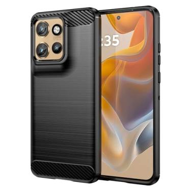 Imagem de Capas Compatível com Moto Edge 50 Neo,Resistente a riscos,Anti-impressão digital e proteção contra quedas.Botão de pressão flexível Proteção completa -Black