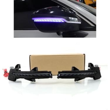 Imagem de KITOCARTOP Luz sequencial de seta de seta para espelho lateral compatível com HONDA Accord/CIVIC/INSPIRE 2018-2022 Tiras de LED para montagem de substituição de lâmpada indicadora de espelho lateral