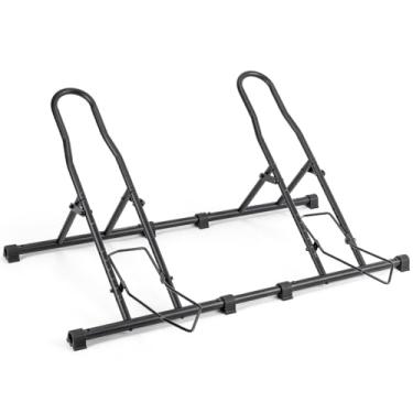 Imagem de cyclists Suporte de chão de bicicleta para uso interno – Estacionamento de chão para garagem/casa – Suporte de estacionamento de bicicleta para armazenamento de bicicletas, adequado para bicicletas de