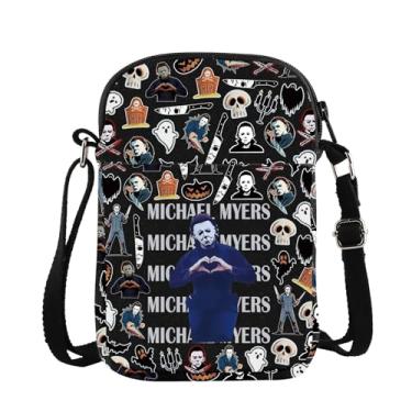 Imagem de Bolsa transversal de mercadorias de filme de terror Michael Character Lover Bag Series Killer Gift Spooky Season Gift Thriller Film Gift, Michaelmcrossblk