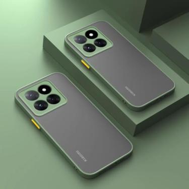 Imagem de Capas de telefone à prova de choque para Xiaomi 14T 14 12T 11T 13T Pro 12 13 11 lite Capa para Xiaomi 14 13T 12T 11T 14T Pro Capa fosca, verde, para Mi 12T Pro