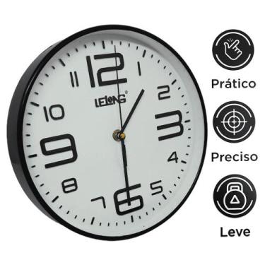 Imagem de Relógio de Parede Analógico Para Sala e Cozinha LE8141 - Lelong