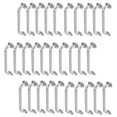 Imagem de Alça De Apoio Inox Barra 50cm Kit 30 Unidades Acessibilidade Idoso Cadeirante Banheiro Corrimao Deficiente Suporte