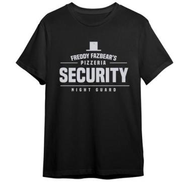 Imagem de Camiseta Fnaf Freddy Fazbear's Pizzeria Security Night Guard - Abstrac