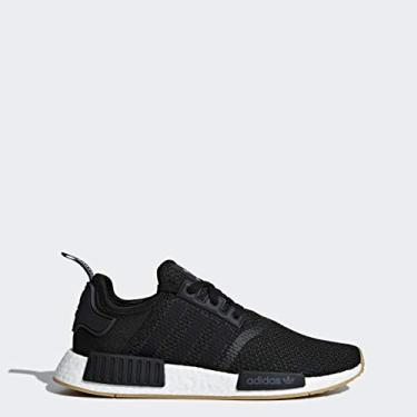 Imagem de adidas Originals Tênis masculino NMD_r1 Primeknit, Núcleo preto/branco, 11