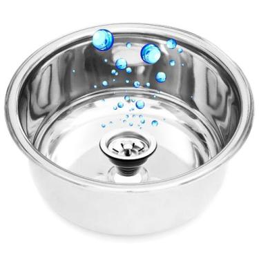 Imagem de Essential Cuba Redonda Aço Medidas 30x15cm Inox 304 - Deki Móveis Clín