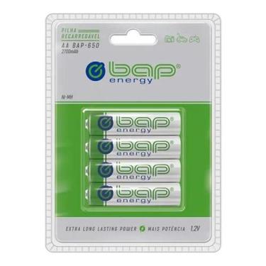 Imagem de Pilha recarregavel bap-650 cartela c/4 aa 1,2v 2700mah