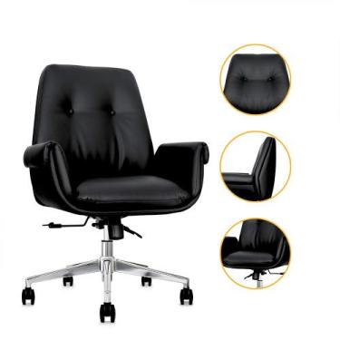 Imagem de Cadeira de Escritório Diretor Prestige Preta Assento Espuma laminada D