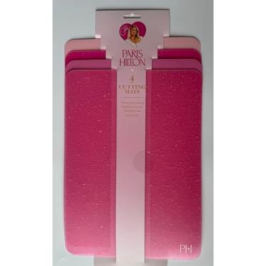 Imagem de Tapetes de corte, 33 x 24 cm, rosa, conjunto de 4, lavável na lava-louças, suporte texturizado