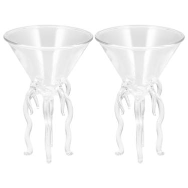 Imagem de de vidro transparente para coquetel de polvo 2 peças de vidro martini criativo água-, de vidro para cozinha, bar, festa, casamento
