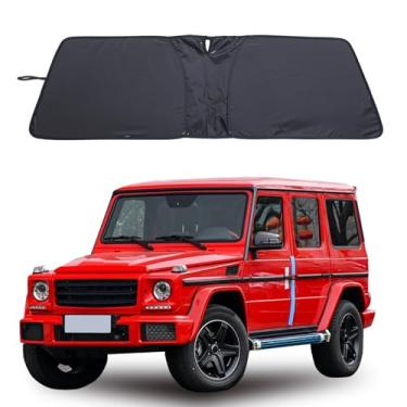 Imagem de Para-brisa compatível com Mercedes-Benz G-Class W463 G63 G65 G55 G500 G550 G350d 2004-2018, protetor de viseira de janela frontal, proteção UV, isolamento térmico, para-brisa (estilo D)