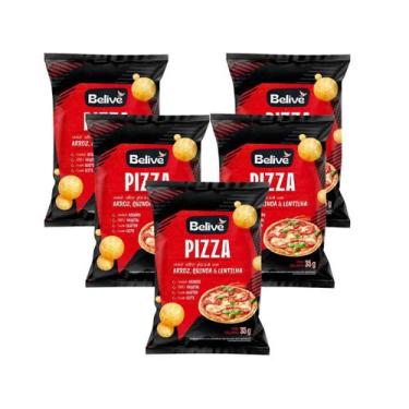 Imagem de Kit Com 10 Snacks De Arroz Sabor Pizza 35g Belive