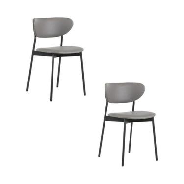 Imagem de Kit 2 Cadeiras Agatha Cinza - Rivatti