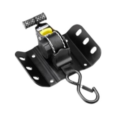 Imagem de Generic 3,3 metros Ratchet Tie Down Strap Polyester Webbing Acessórios versáteis com ganchos S para carga pesada Black Lightweight