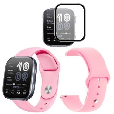 Imagem de Pulseira confort para Amazfit Bip 6 +pelicula c/ borda preta - Genéric