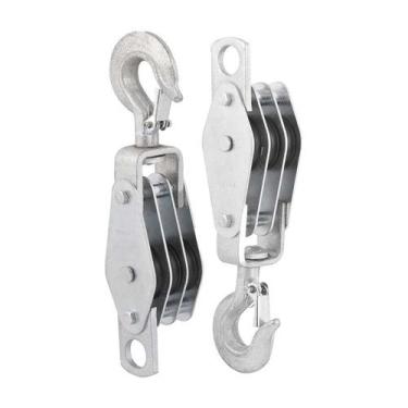 Imagem de Moitão/cadernal 45mm com 3 roldanas vonder