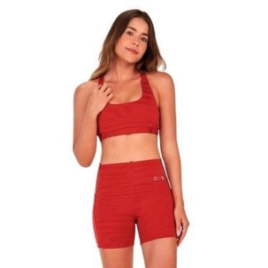 Imagem de Top Textura Shine Alças Cruzadas Alto Giro Feminino - Magenta-Feminino