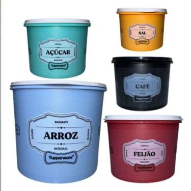Imagem de Jogo Mantimento Essences Tupperware - 5 Peças C/ Arroz 5kg
