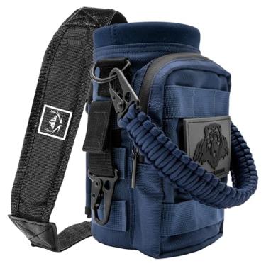 Imagem de NATURE PIONEOR Bolsa tática para garrafa de água 32 64 3,628 g, bolsa tática multifuncional para garrafa de água com alça de ombro ajustável, suporte de alça Molle de meio galão