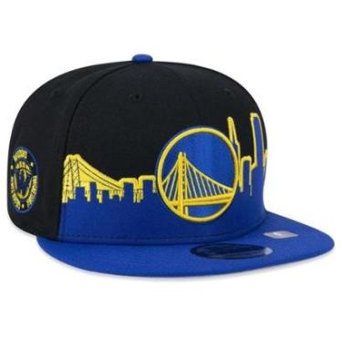 Imagem de BONE 9FIFTY GOLDEN STATE WARRIORS TIP-OFF ABA RETA ABA RETA SNAPBACK PRETO NEW ERA-Masculino