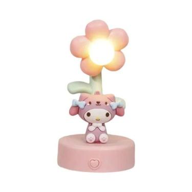 Imagem de Kawaii Sanrio Night Light Kuromi Hello Kitty Girassol Lâmpada De Mesa 
