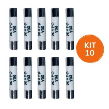 Imagem de Kit 10 Fusível Cerâmico De Para Forno Microondas 20a - JRK MICROONDAS