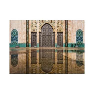 Imagem de Allahu Akbar Kaaba Mesquita Sagrada Caligrafia Islâmica Pintura Em Tel