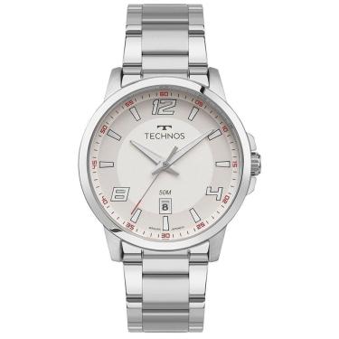 Imagem de Relógio Technos Masculino Racer Basico Prata - 2315lay/1b