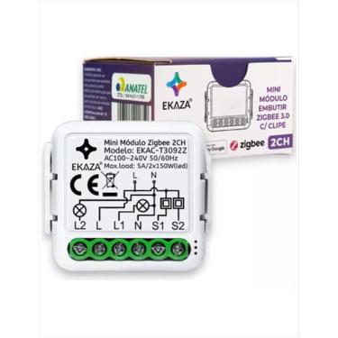 Imagem de Módulo Mini Inteligente Zigbee 2 Canais Ekaza