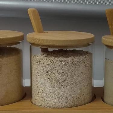 Imagem de Açucareiro em Vidro Borossilicato com Colher e Tampa de Bambu