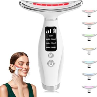 Imagem de Massageador Facial e de Pescoço 7 Modos | Aquecimento + EMS + 3 Intensidades