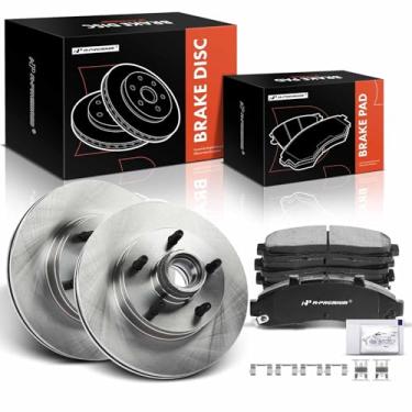 Imagem de A-Premium Rotores de freio a disco ventilados frontais de 10,28 polegadas (261 mm) + kit de pastilhas de cerâmica compatível com modelos selecionados Ford e Mazda - Ranger 1998-2001, B2500/B3000/B4000