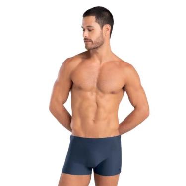 Imagem de Sunga Boxer Praia Plus Size Mash Laterais Largas Poliamida, Cinza chum