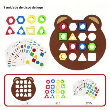Imagem de Quebra-cabeça 3D De Combinação De Cores Montessori Brinquedo Educativo