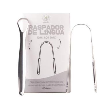 Imagem de Raspador De Língua De Aço Inox Limpador Higienizador Lingual - Palaziu