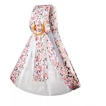 Imagem de Canguru Wrap Sling Mucca Carregador de Bebê 3 Posições Estampa Flores