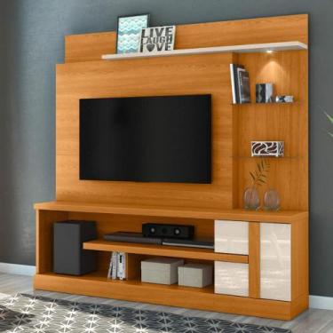 Imagem de Home Theater Alan com Nichos Cinamomo/Off-White - Madetec