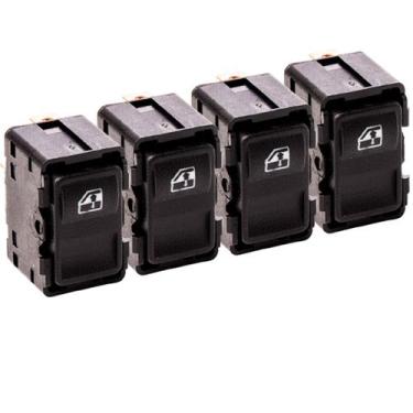 Imagem de Kit 4 Botões Do Vidro Eletrico Caravan Monza Opala Kostal, Interruptor