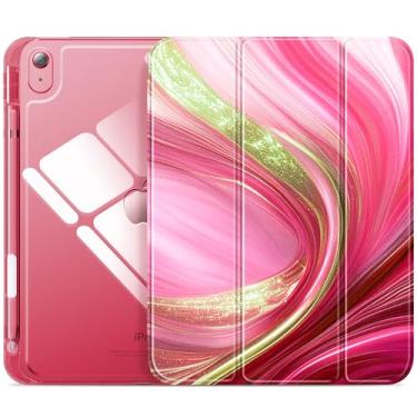 Imagem de INFILAND Compatível com iPad (A16) 11ª geração 2025, capa 2025, iPad 10ª geração 2022 de 10,9 polegadas, capa protetora fina transparente com suporte para Apple Pencil e adaptador de carregamento