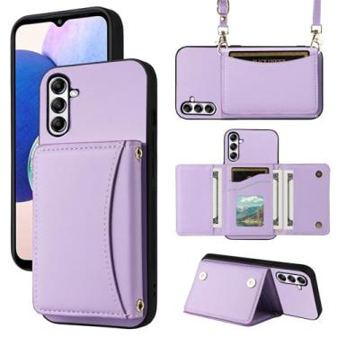 Imagem de Furiet Capa carteira para Samsung Galaxy S24 FE 5G com alça transversal de couro PU premium porta-cartão à prova de choque resistente acessórios de corpo inteiro capa fina para celular para S 24 EF AI