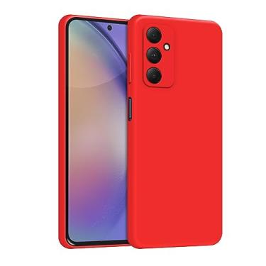 Imagem de Capa Capinha Case Para Samsung Galaxy S24 FE Silicone Aveludado Proteção Premium (VERMELHO)