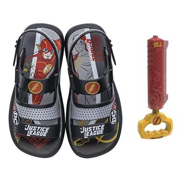 Imagem de Sandália Grendene Liga Da Justiça Venture Water Meninos S: Preto/G: Preto 26/27