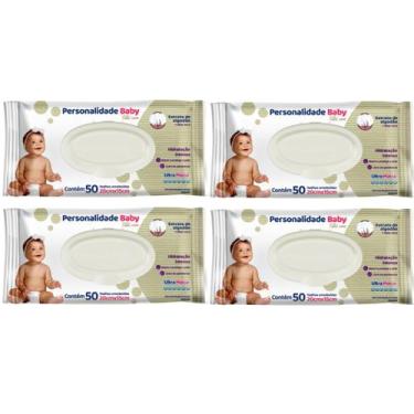 Imagem de Kit C4 Lenço Umedecido Total Care C50 - Personalidade Baby - Eurofral 