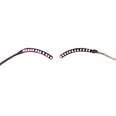 Imagem de Ymiko LED Cílios Falsos Luminosos Leves Luminosos Elegantes para Barras de Festa No Dia das Boates Halloween (PINK)