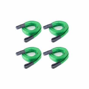 Imagem de Kit com 4 Cinta de Elevação De Carga 5 Metros x 2 Toneladas - Verde - 